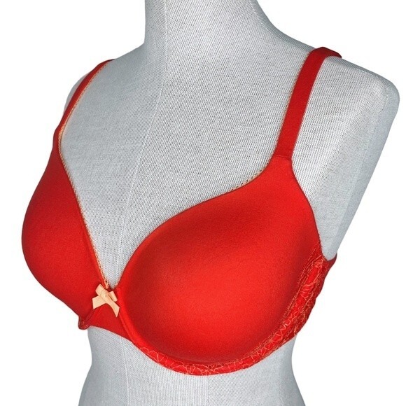 Victoria's Secret Lined Perfect Coverage Bra sz 32DDD * Red Body by Victoria - Picture 2 of 7